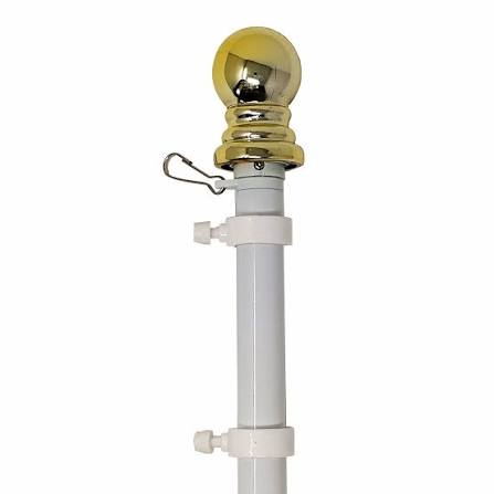 Gold ball for spinning flagpoles